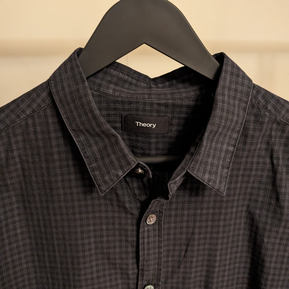 Theory black and grey sport shirt